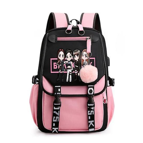 School Backpack For Girls Blackpink Rose 44 Cm