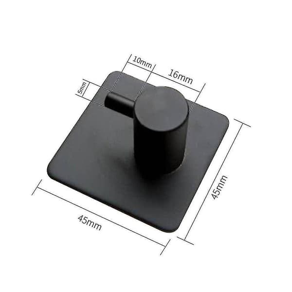 2pcs Black Self Adhesive Robe Hooks Wall Hook