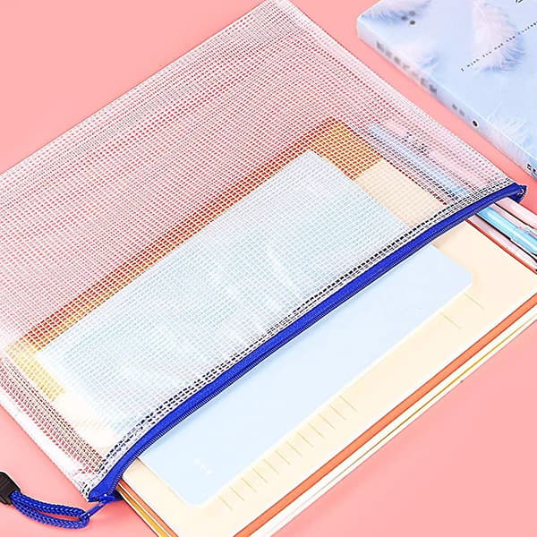 15 Pieces Zippered Folder Zipper Pocket A4 File Document Pockets With Zipper A4