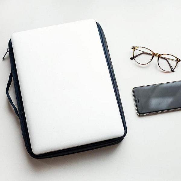 Vanntett Oxfored A4 Filmappe Dokumentveske Business Dokumentmappe Oppbevaringsveske For Notatbøker Penner Pad Datamaskiner Studentgave Dark Blue