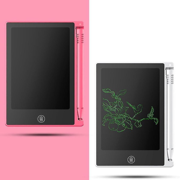 4.4 Inches Portable Lcd Writing Tablet Digital Drawing Graffiti Board With Pen White