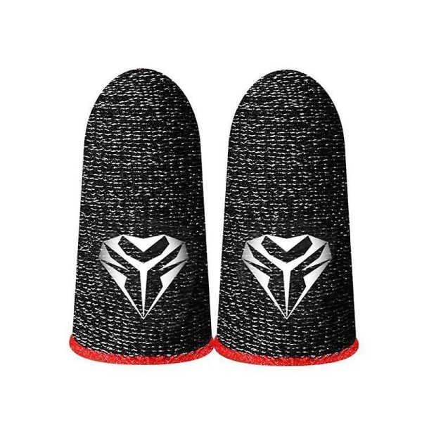 1 Pair Gaming Finger Sleeves Anti-sweat Breathable Game Gloves Seamless Touchscreen Fingertip Cover For Phone Games Pubg Red