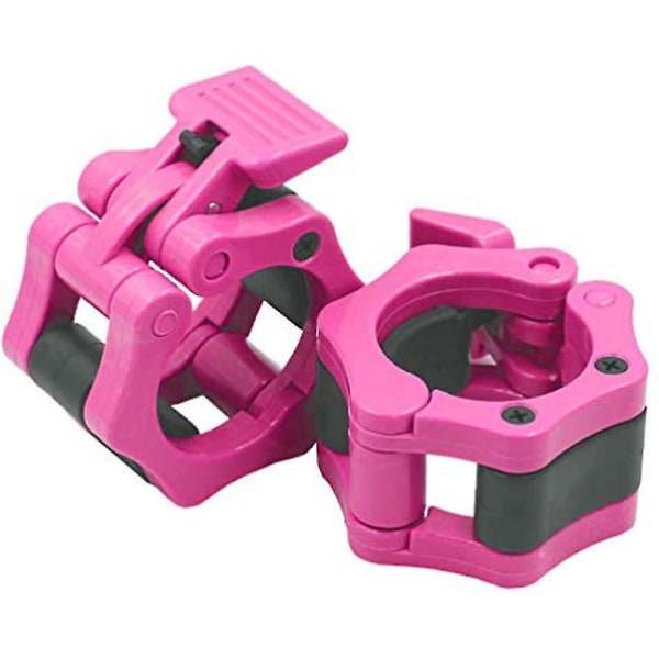 Weight Bar Collars, Locking 2 Inch Barbell Clamps Pink