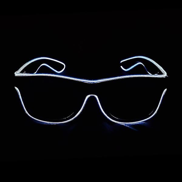 Neon Rave Glow Led Glasses White