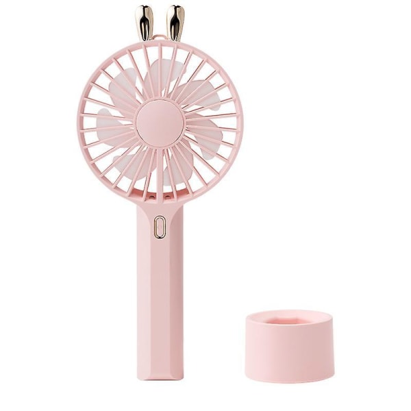 Handheld Mini Fan, 3 In 1 Small Fan With 7 Colors Led Lights, 3 Adjustable Speeds For Kids, Girls And Women Outdoors Pink