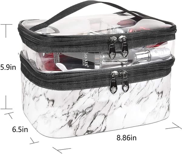 Makeup Tasker Rejse Kosmetiktasker Dobbelt Lag Makeup Organizer Toilet Tasker