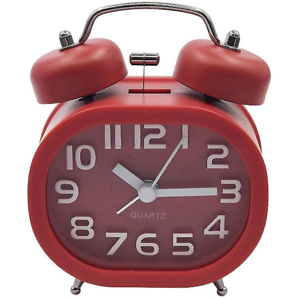 Retro Silent Quartz Alarm Clock, Morning Alarm Clock Analogue Travel B