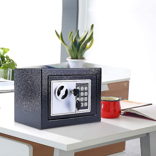 Pieni elektroninen kassakaappi avainkaappi minikassakaappi seinäkassakaappi minikassakaappi teräskassakaappi huonekalukaappi seinäkassakaappi musta 23 x 17 x 17 cm