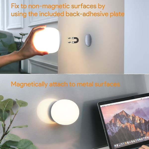 LED Magnetic USB Charging, RGB Color Change, Dimmable, With 1 Hour Timer, Touch Control, (white)