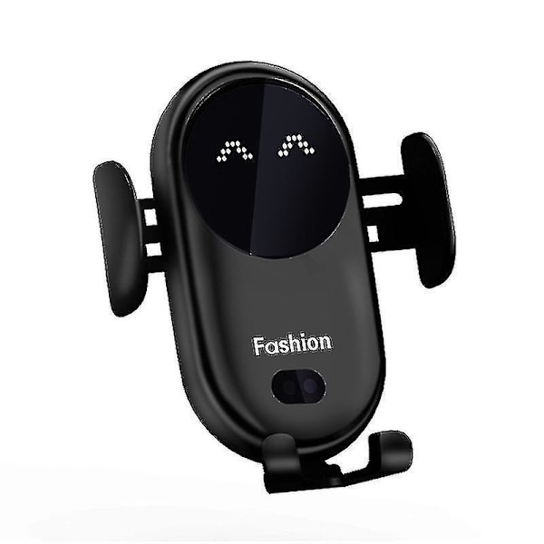 Smart bil trådløs lader mobiltelefonholder automatisk sensor bilholder Black