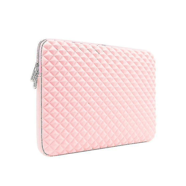 Laptop Sleeve Diamant Skum Vannavstøtende Beskyttende Dataveske Deksel Bæreveske Pink 15.6inch