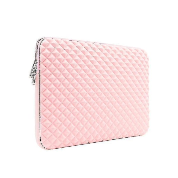 Laptop Sleeve Diamond Foam Watershock Resistant Protective Computer Case Cover Carrying Bag Pink 15.6inch