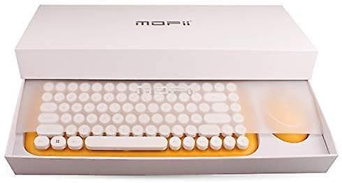 Mini Wireless Keyboard 2.4g Usb Keyboard And Mouse Set, Round Keycap, Multi-color Cute Girly Keyboard... (yellow)