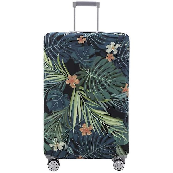 Luggage Cover Washable Suitcase Protector Anti-scratch Suitcase Cover Fits 18-32 Inch Luggage (leaves-green, S) L