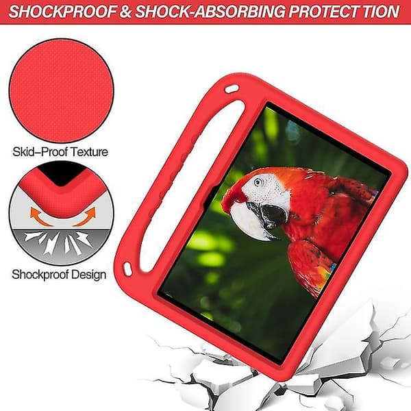 For Huawei Enjoy Tablet 2 / Matepad T10 / T10s Portable Handle Eva Shockproof Anti Falling Protective Case With Triangle Holder Red