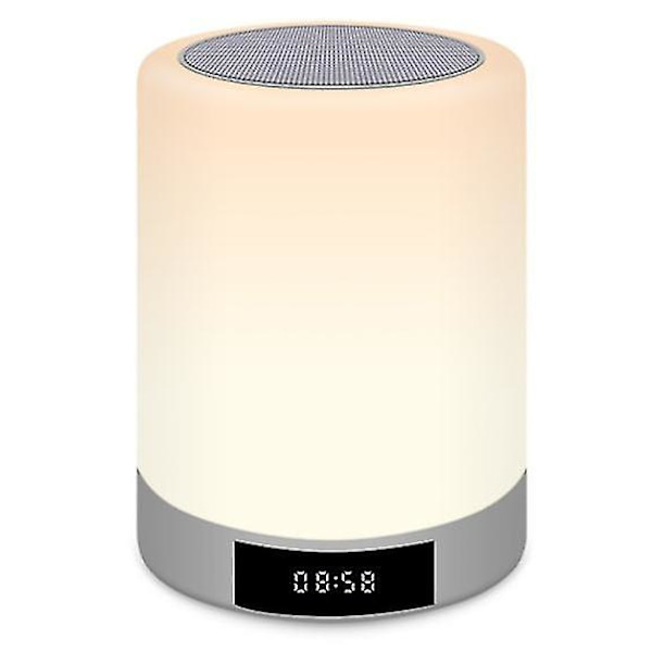 Portable Bluetooth Speaker Dimmable Smart Touch Led Night Light(white)