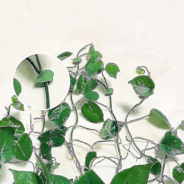 10/20/30 Pcs Plant Climbing Wall Fixing Clips Fixed Buckle Leaf Clips Green Leaf Simulation For 30pcs