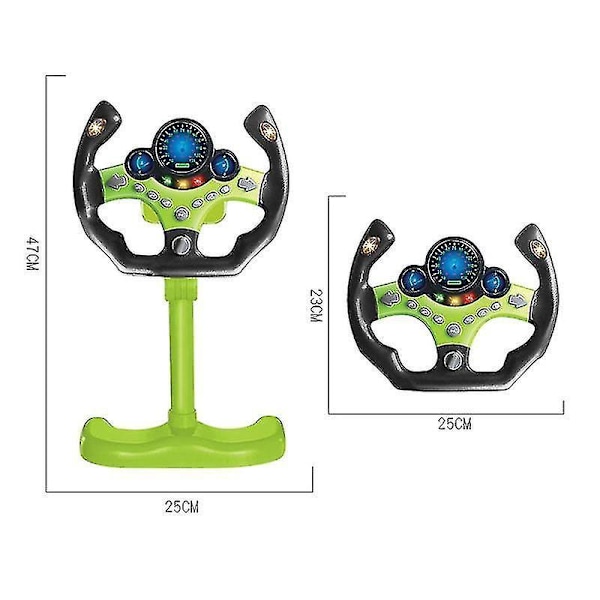 Electric Simulation Steering Wheel Toy With Light And Sound Educational Children Co-pilot Children Car Toy Vocal Toy Gift Pink