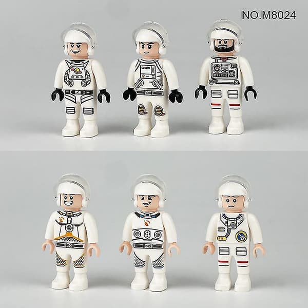 Space Astronaut Building Blocks Minifigure Toys Assembling Toys 6pcs