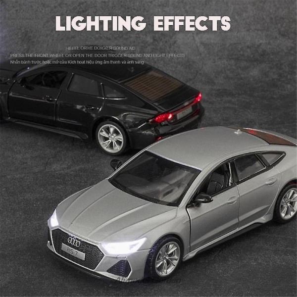 1:35 Rs7 Sportback Leluauto Painevalettu Metalliseos Automalli Painevaletut Lelut V black