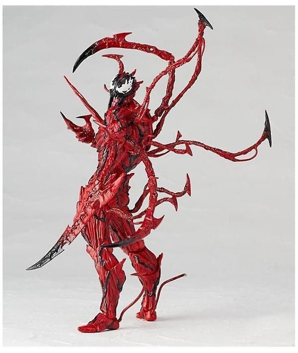 Anime Brukt Svart Venom Dukke Modell Leker Monteringstil Modell (16cm) Red