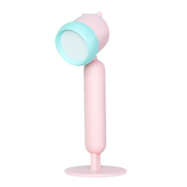 Bordlampe Mini Touch Skrivebord Nattlys LED Arbeidslys Dimming Lys USB-lading (Pink8094b)