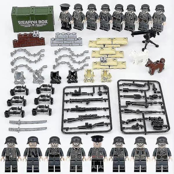 Military Building Block Minifigure Set, Small Particles, Assembling Building Block Toy
