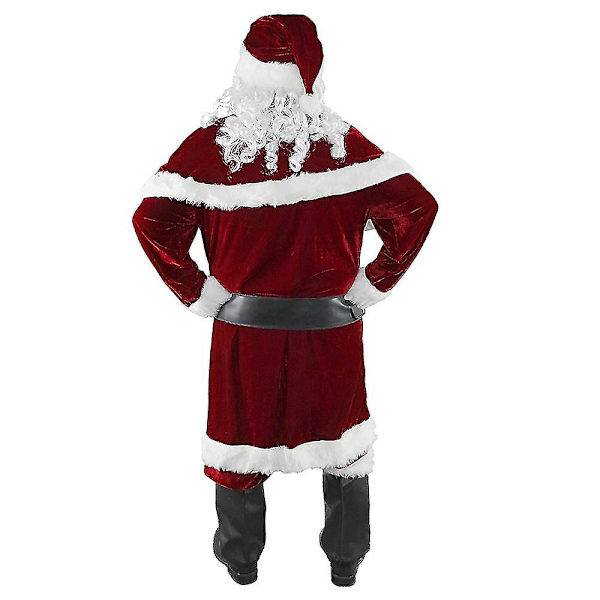 Mens Santa Costume Set Christmas Deluxe Adult Suit 4XL