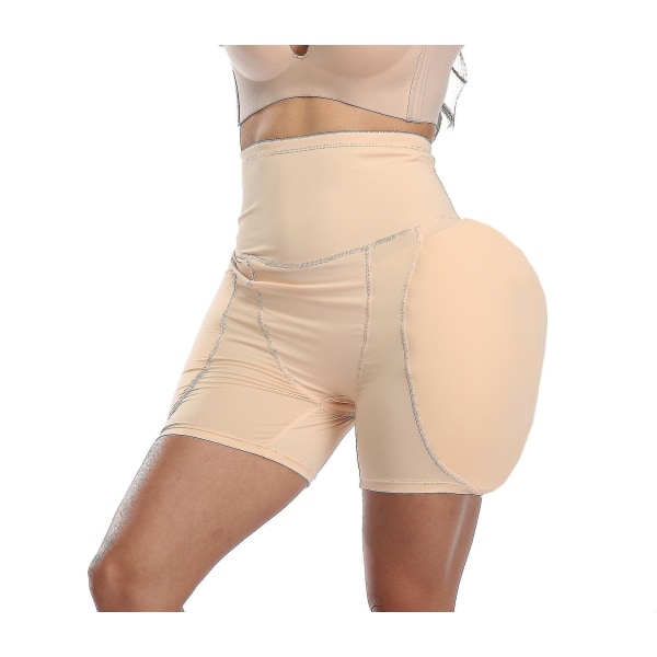 2ps High Waist Butt Hip Up Padded Enhancer Fake Butt Lifter Buttocks Crossdresser Shapers Fake Ass Pants Padded skin color 4XL