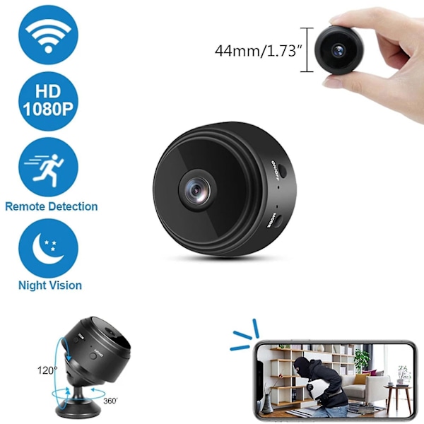 128gb A9 Mini Camera High-definition 1080p Wireless Wifi Smart Home Surveillance Ip Camera Support Night Vision & Motion Detection