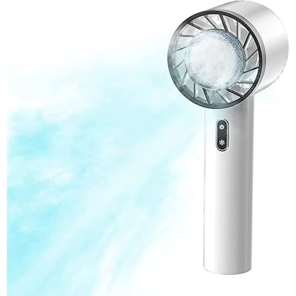 Rechargeable Handheld Cooling Fan, 2200mah Battery Powered, 3~9h Small Portable Personal Fan For Outdoor Travel  White