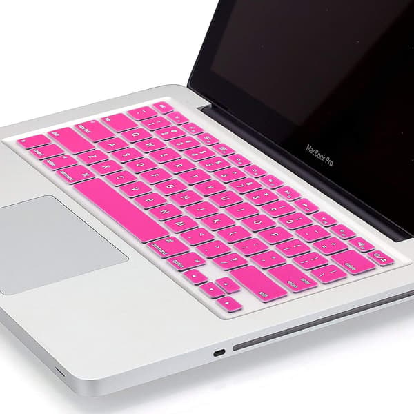Macbook Keyboard Cover Compatible With Older Version Macbook Pro 13, 15, 17 Inch Pink