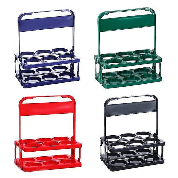 6 Pack Beer Bottle Carrier Reusable Drink Caddy Holder Wine Beer Rack Durable Foldable Cup Organizer