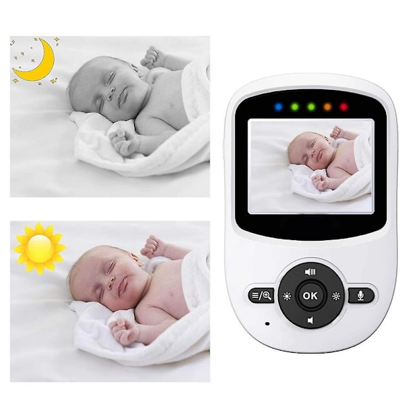 Babyalarm med kamera trådløs video digitalt kamera med infrarød nattesyn 2-vejs tale