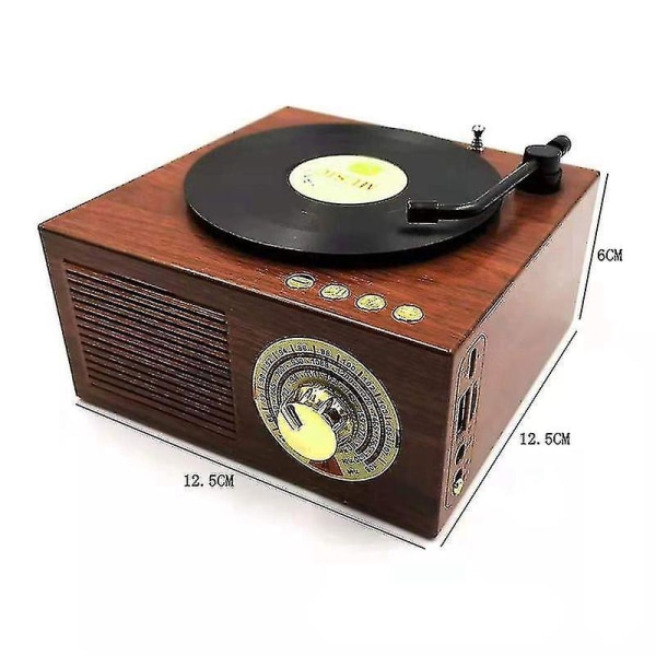 Retro Gramophone Bluetooth Audio Pluggable Tf Card U Disk Multi-channel Radio Speaker