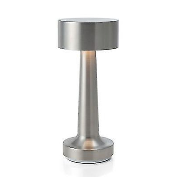 Touch Sensor Bar Rechargeable Table Lamps Silver