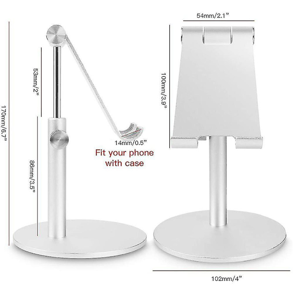 Adjustable Tablet/phone Stand, Telescopic Adjustable Ipad Stand Holder,universal Multi Angle Aluminum Stand Compatible With Iphone Smart Cel