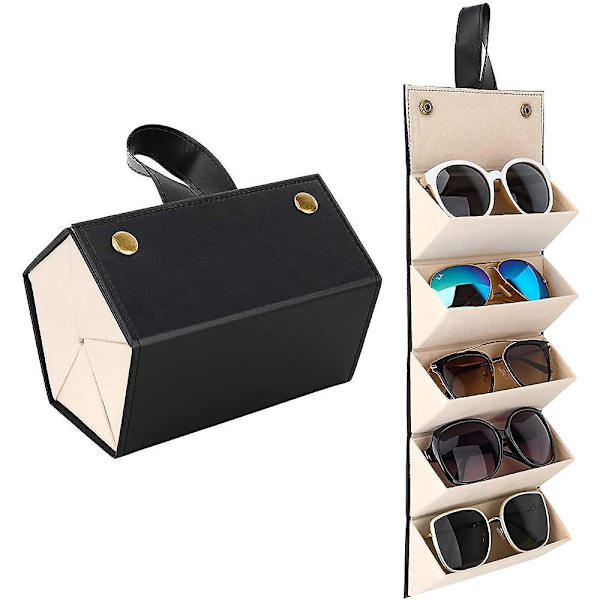 Sunglasses Organizer 5/6 Slots Travel Glasses Case Multiple Pairs Eyeglasses Storage Box Hanging