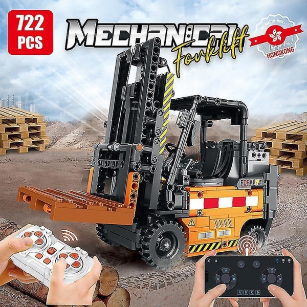 Technical Remote Control Electric Forklift Building Blocks App Rc Cars Engineering Vehicle Bricks Educational Toys For Childrenwithout Original Box