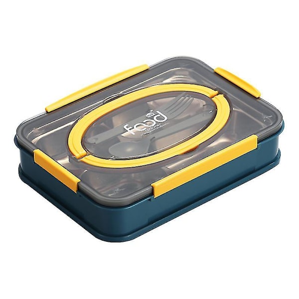 Lunch Box Kids With 4 Compartments And Cutlery, Portable Lunch Box Adults Bpa-free Bento Box Compatible With School/office/picnic Travel, Suit Compati