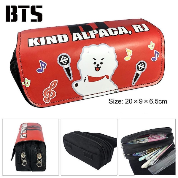 Bts Children Double-layer Pencil Case Large Capacity color-11