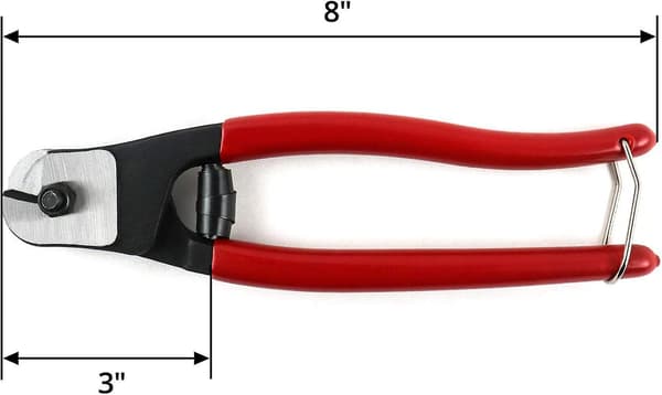Stålkordkutter, rustfri stålkordkutter for dekkrekkverk, opptil 4,8 mm