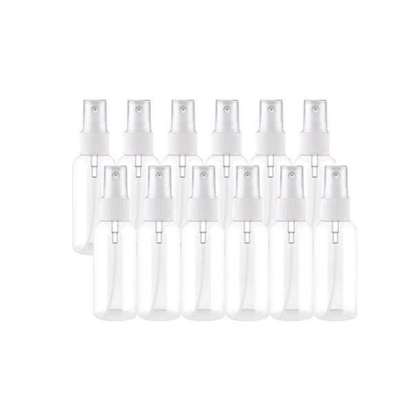 12 kpl Suihkepulloja, Kirkas Tyhjä Hieno Sumu Muovinen Mini Matkapullosetti, Pieniä Uudelleentäytettäviä Nestesäiliöitä 10ml
