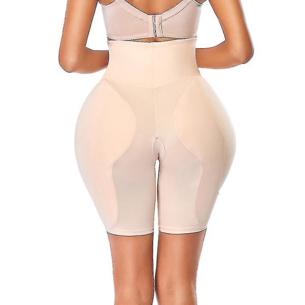 2ps High Waist Butt Hip Up Padded Enhancer Fake Butt Lifter Buttocks Crossdresser Shapers Fake Ass Pants Padded skin color S