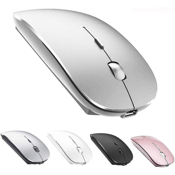 Rechargeable Bluetooth Wireless Mouse For Macbook/macbook Air/pro/ipad Silver