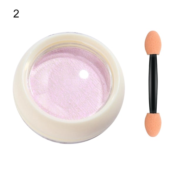 2g Mirror Effect Nail Aurora Powder Persistent With Brush Solid Chrome Manicure Art Decorations Rubbing Dust For Female 2