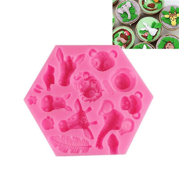 Skovdyr Fondantforme Zoo Dyr Forme Silikone Bageforme A