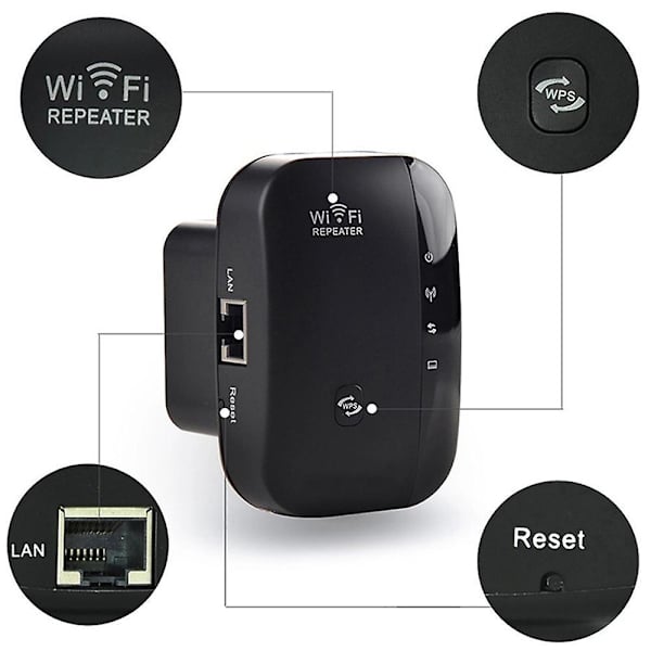 Wifi Extender Repeater Signal Booster Wireless Internet Long Range Amplifier EU Plug