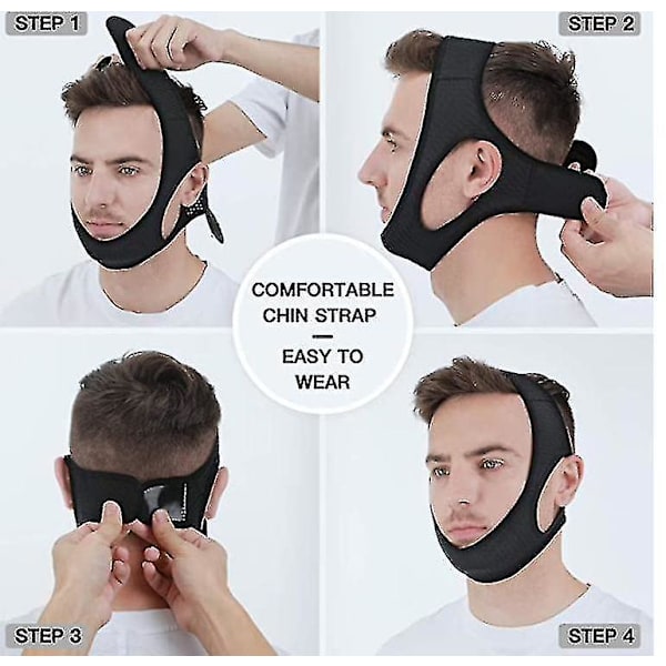 Neoprene Anti Snore Stop Snoring Chin Strap Belt blue