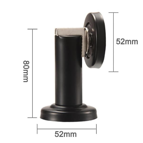Magnetisk Dørstopper, Børstet Rustfrit Stål Dørholder Moderne Solid Black